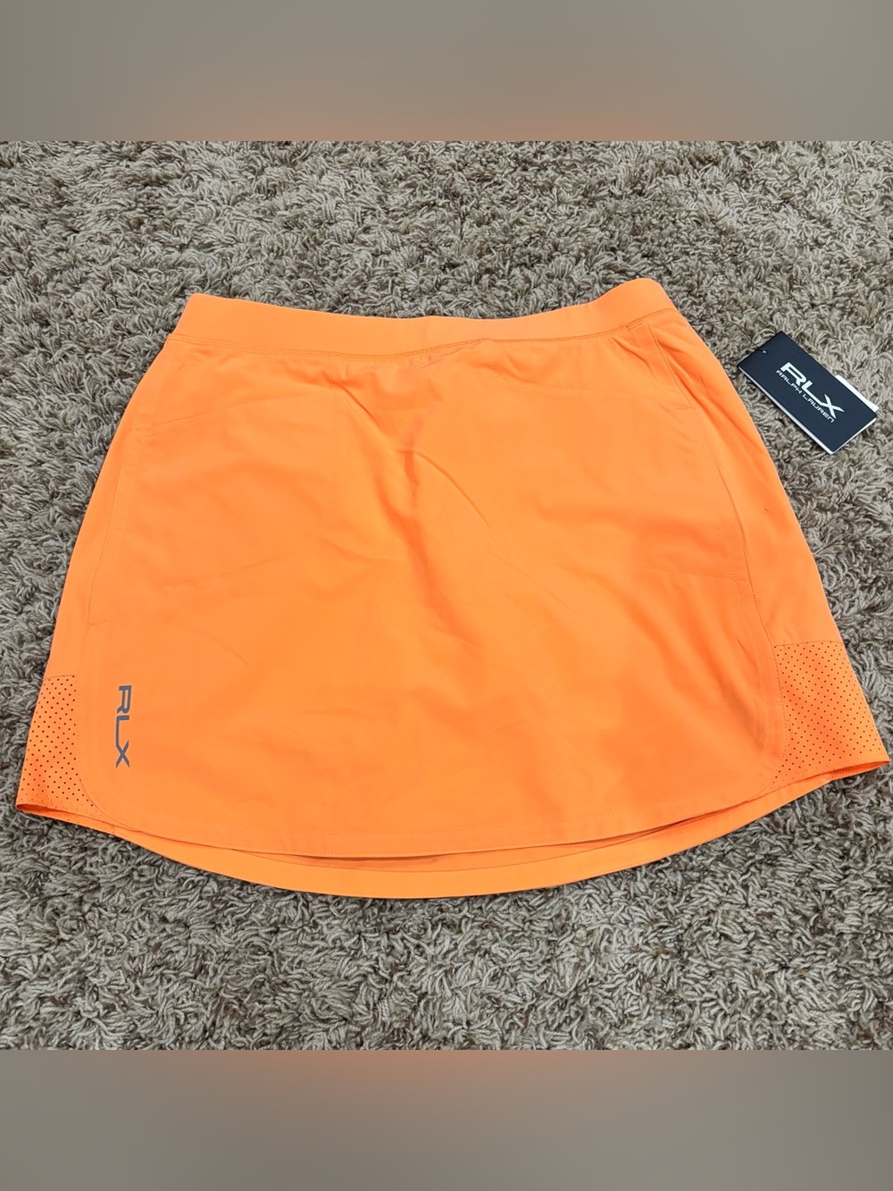 RLX Ralph Lauren Aim 4-Way Stretch Golf Skirt Skort Size Small Orange